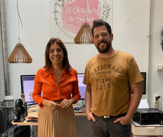 Carmen Hernandez y Otoniel Palmés, en las instalaciones del Obrador de Sueños / TA